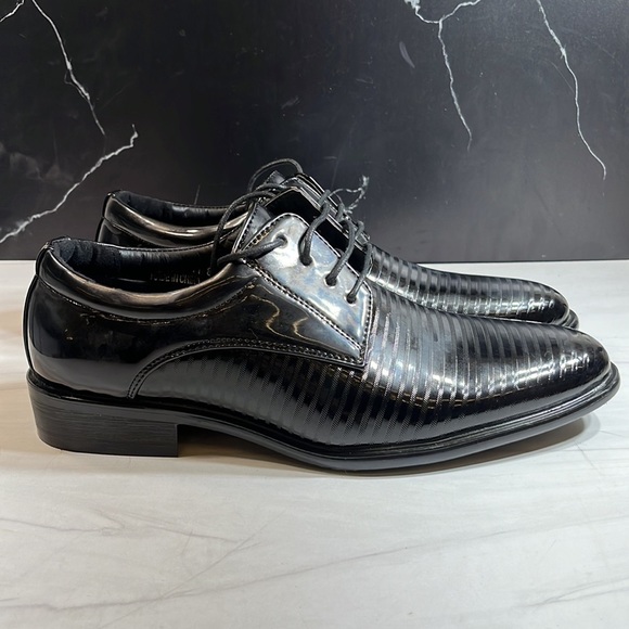 Ermax Men’s Oxford Shoes Black sz 8 - Picture 4 of 8